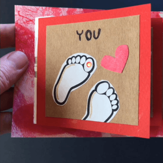 light up waterfall card