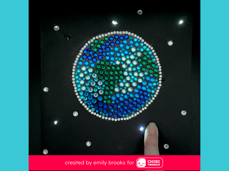 Diamond Painting—with White Blink Animating LEDs: By Emily Brooks